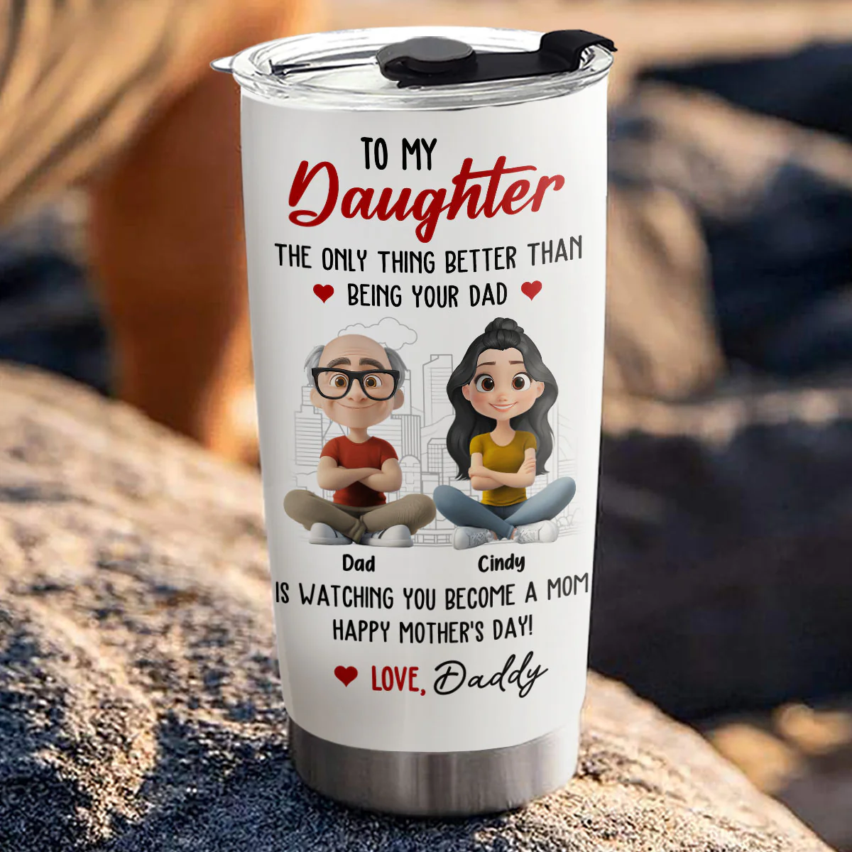 Watching You Become A Mom Is Great - Personalized Custom Tumbler - Image 3