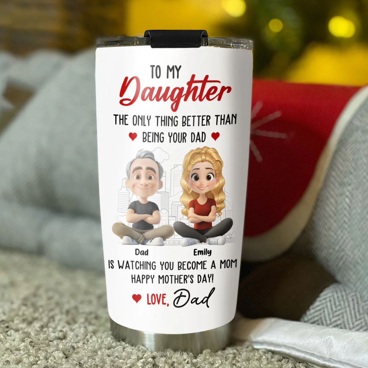 Watching You Become A Mom Is Great - Personalized Custom Tumbler - Image 4