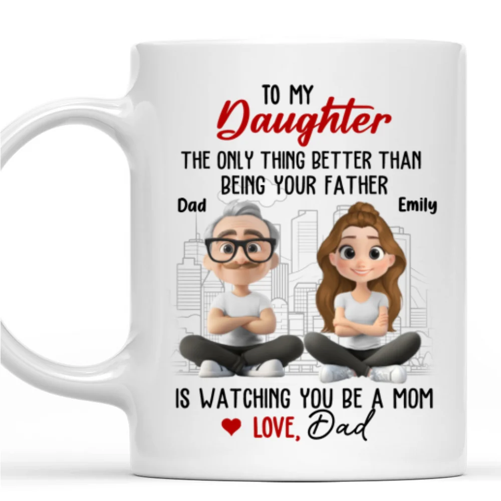 Watching You Become A Mom - Personalized Custom Coffee Mug - Image 7