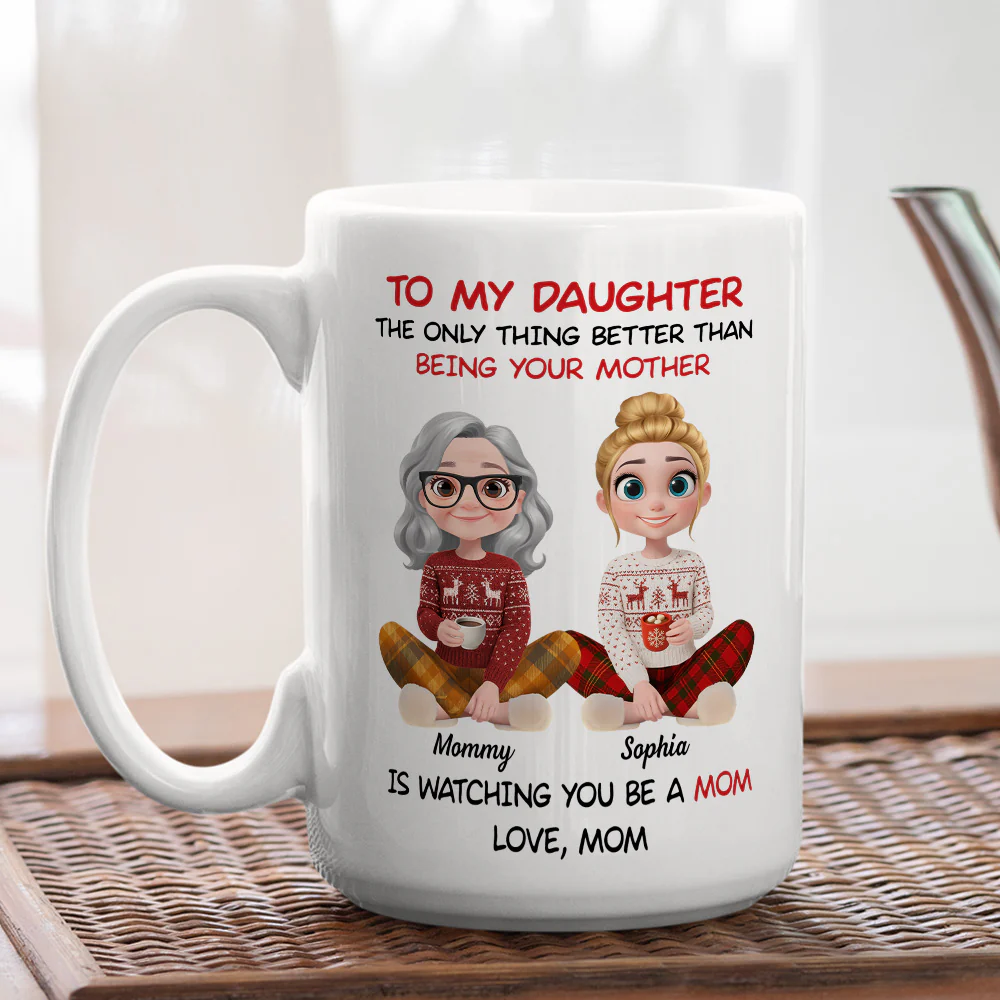 Watching You Become A Mother - Personalized Custom Coffee Mug - Image 3