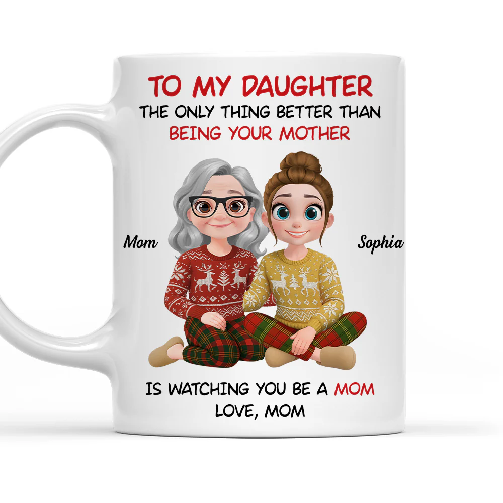 Watching You Become A Mother Warms Me - Personalized Custom Coffee Mug
