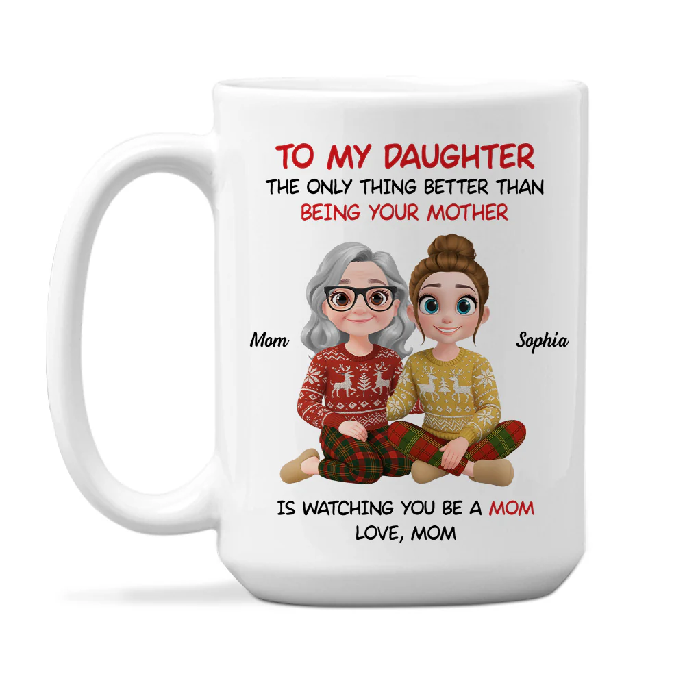 Watching You Become A Mother Warms Me - Personalized Custom Coffee Mug - Image 2