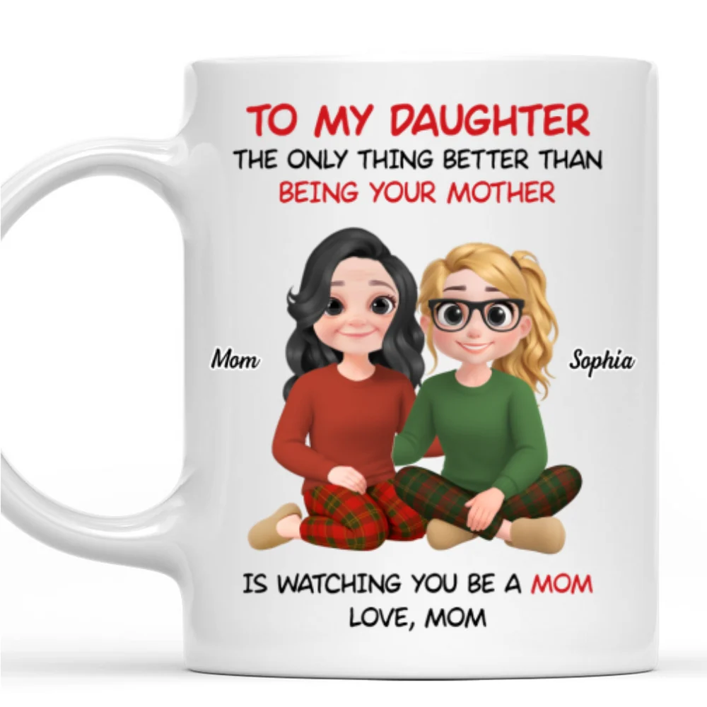 Watching You Become A Mother Warms Me - Personalized Custom Coffee Mug - Image 7