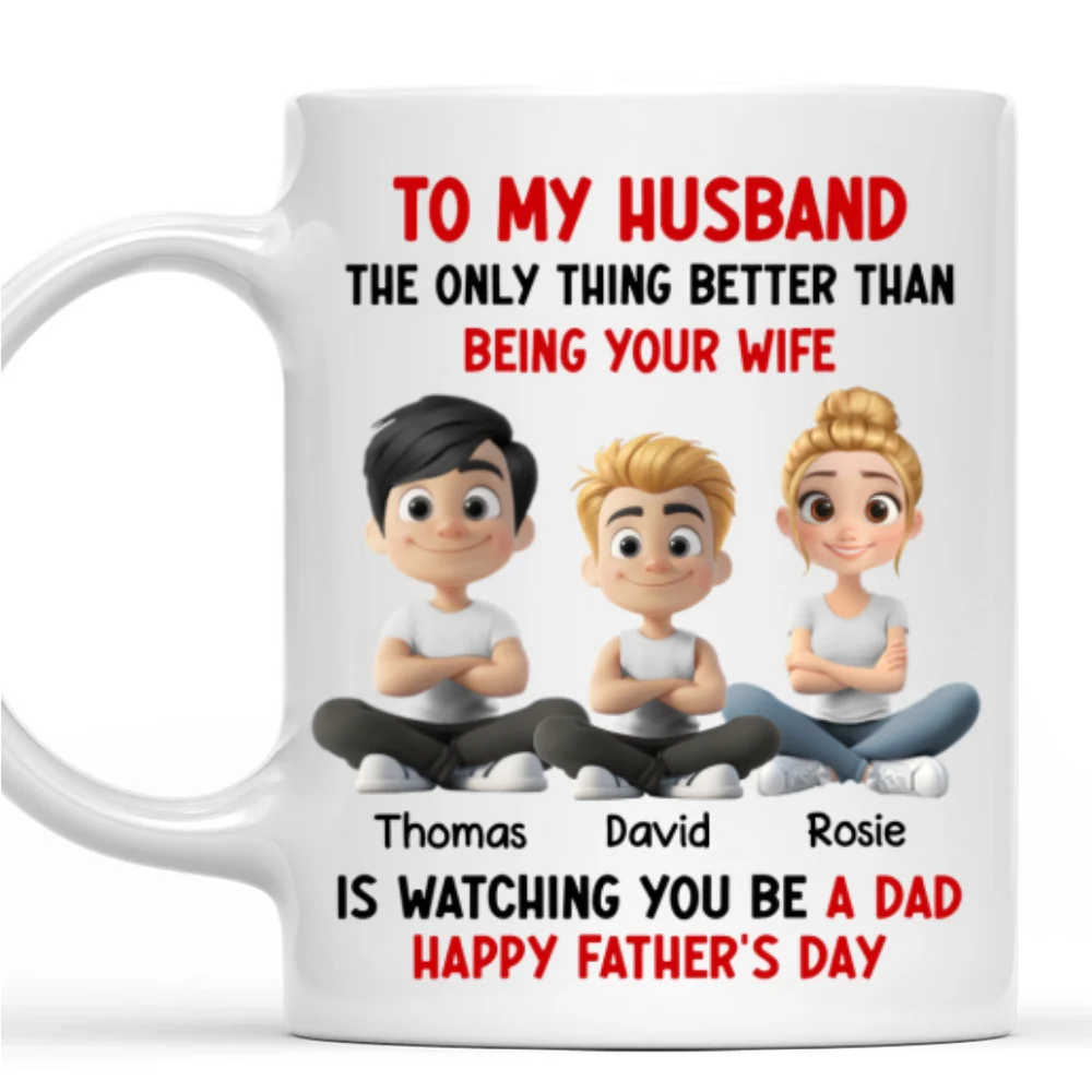 Watching You My Husband - Personalized Custom Coffee Mug - Image 6