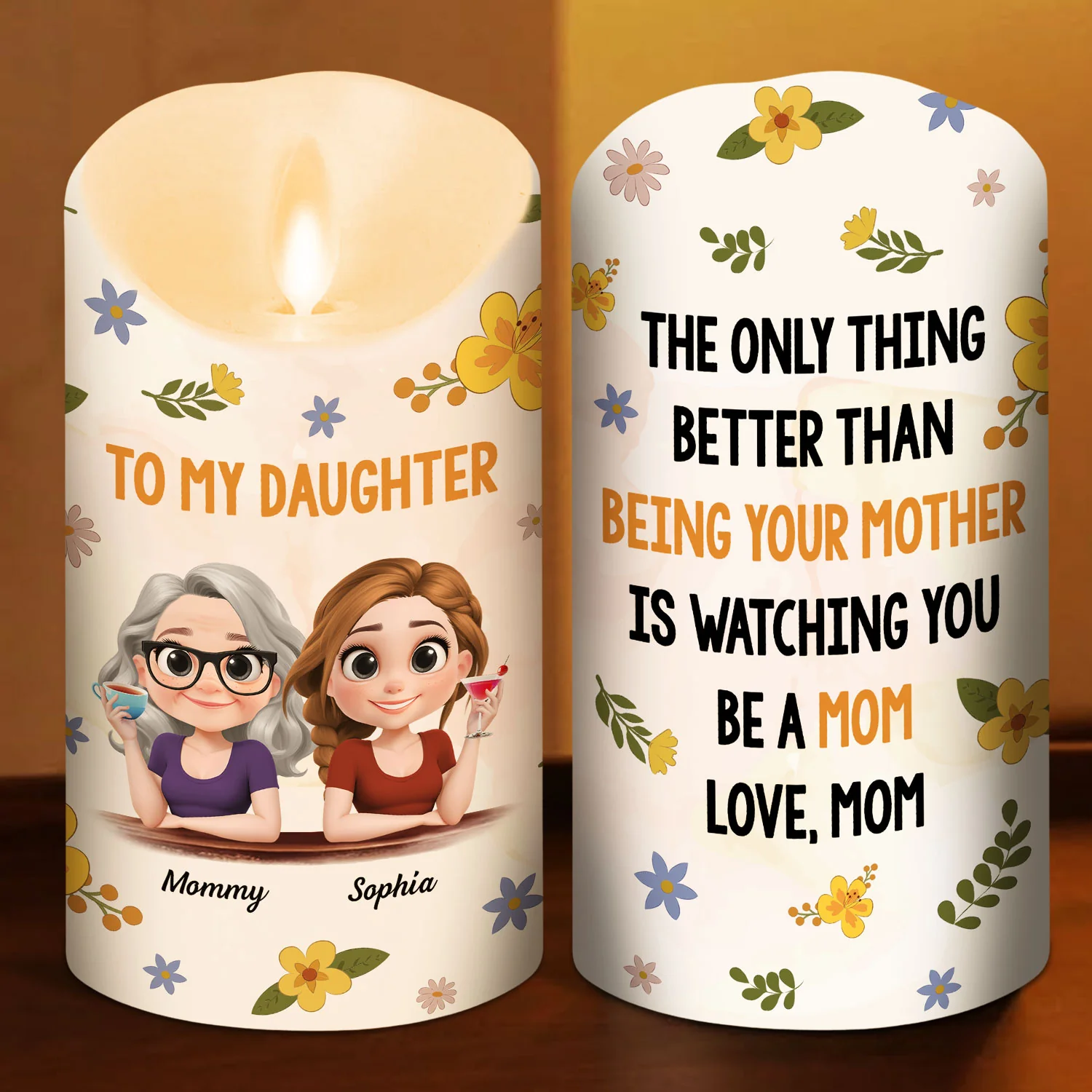 Watching You Version 2 - Personalized Custom LED Candle - Image 2