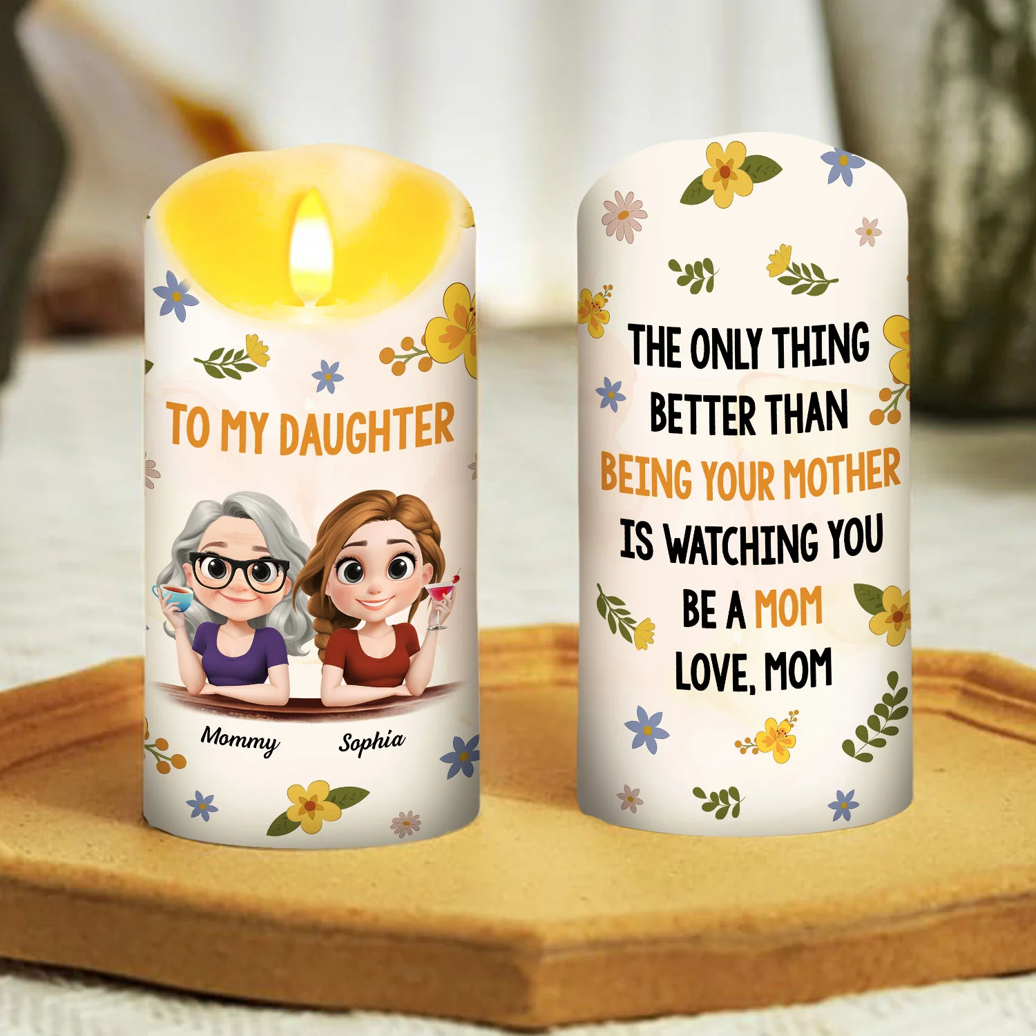 Watching You Version 2 - Personalized Custom LED Candle - Image 3