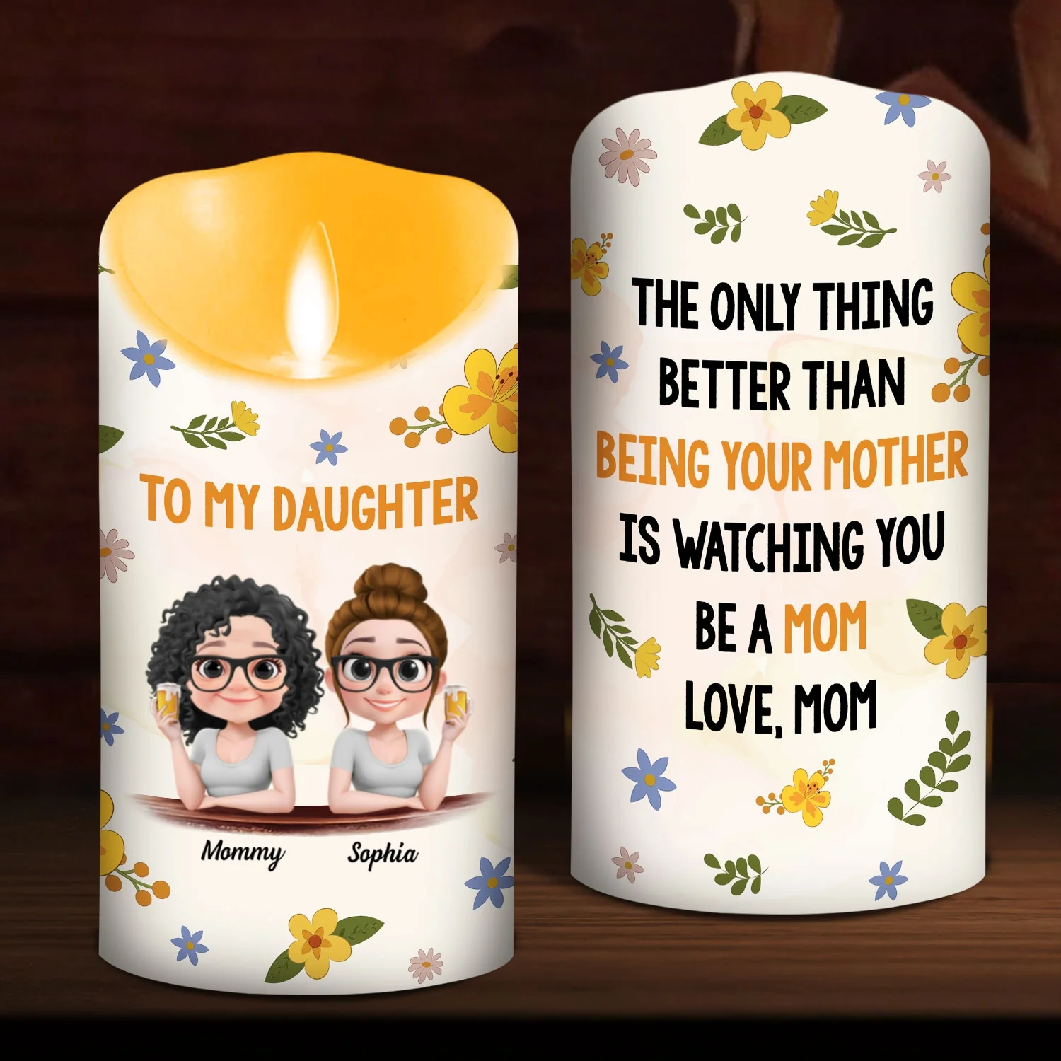 Watching You Version 2 - Personalized Custom LED Candle - Image 6