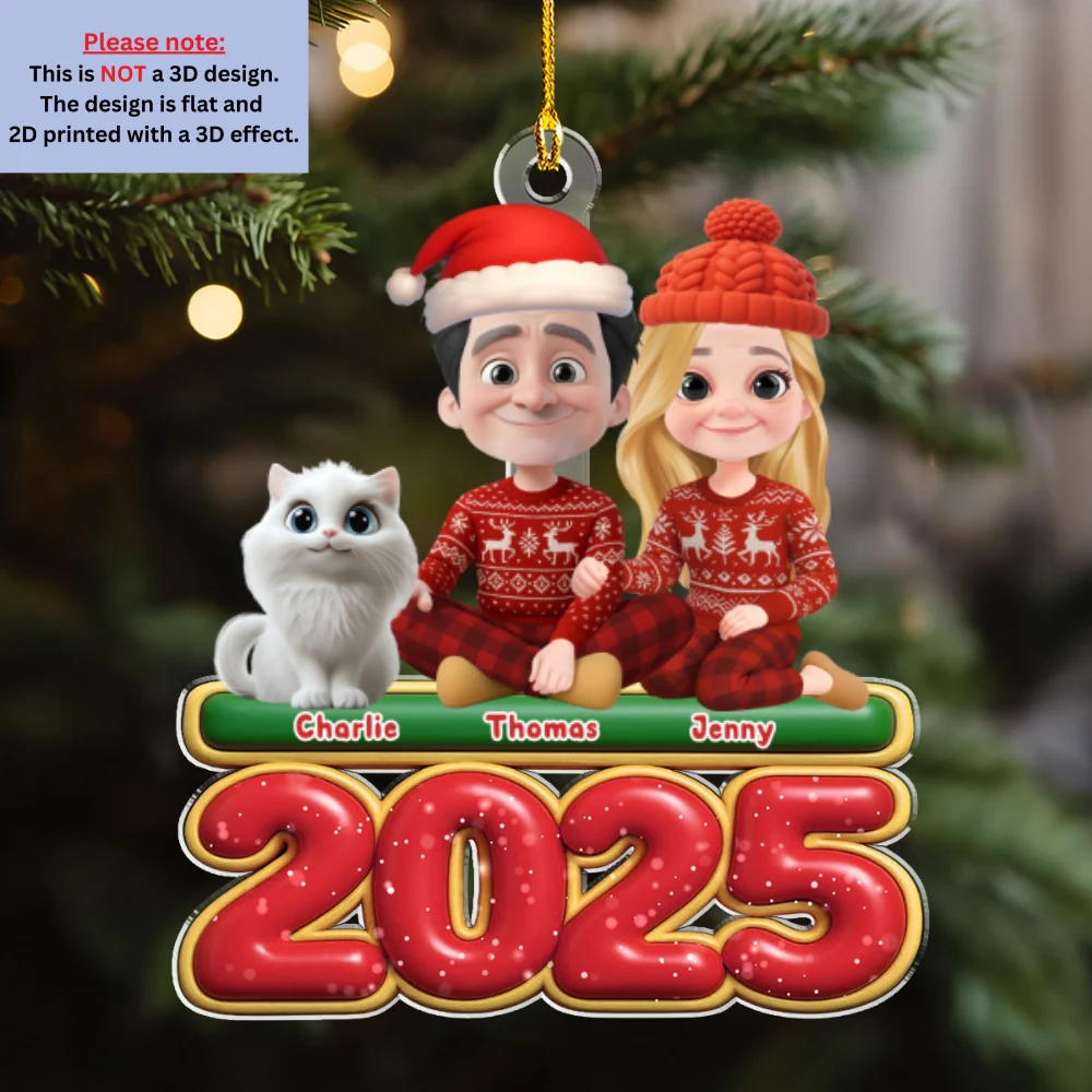 We And Our Cat - Personalized Custom Acrylic Ornament - Image 7