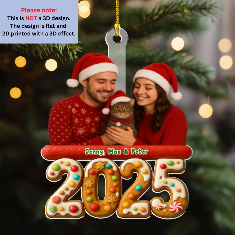 We And Our Cat Version 3 Photo - Personalized Custom Acrylic Ornament - Image 5