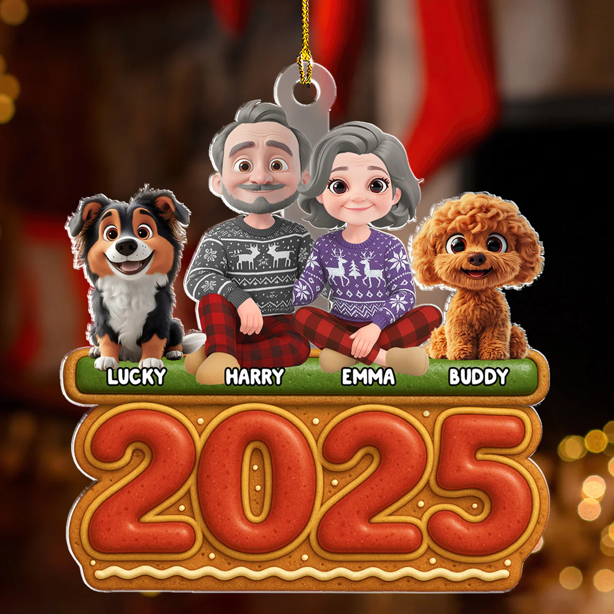 We And Our Dog Cookies - Personalized Custom Acrylic Ornament - Image 2