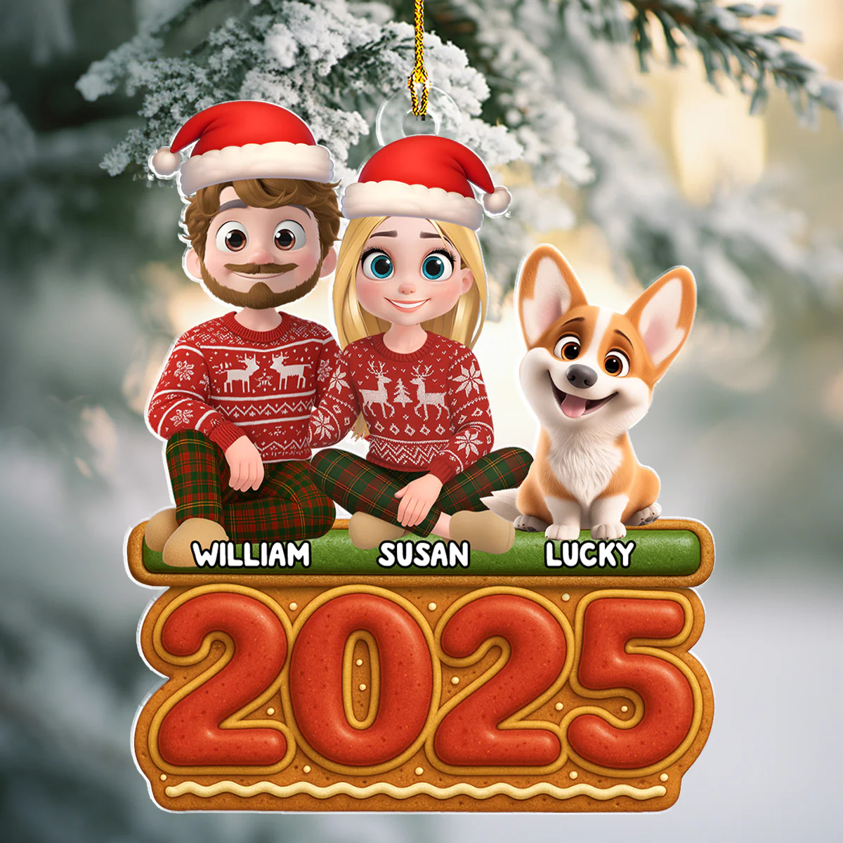 We And Our Dog Cookies - Personalized Custom Acrylic Ornament - Image 3