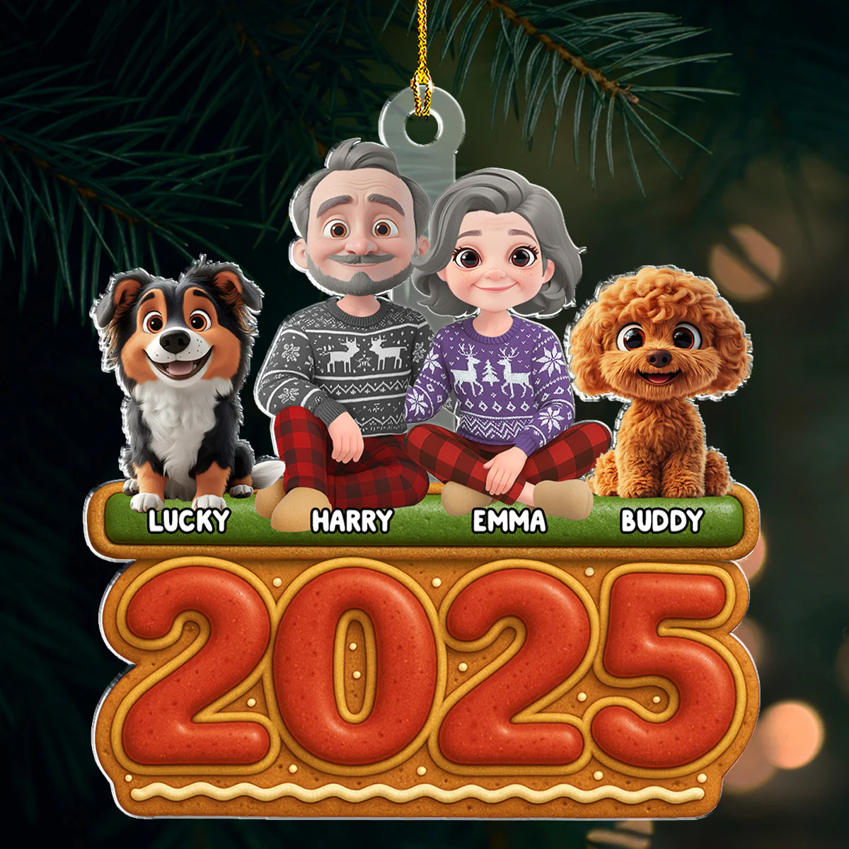 We And Our Dog Cookies - Personalized Custom Acrylic Ornament - Image 4