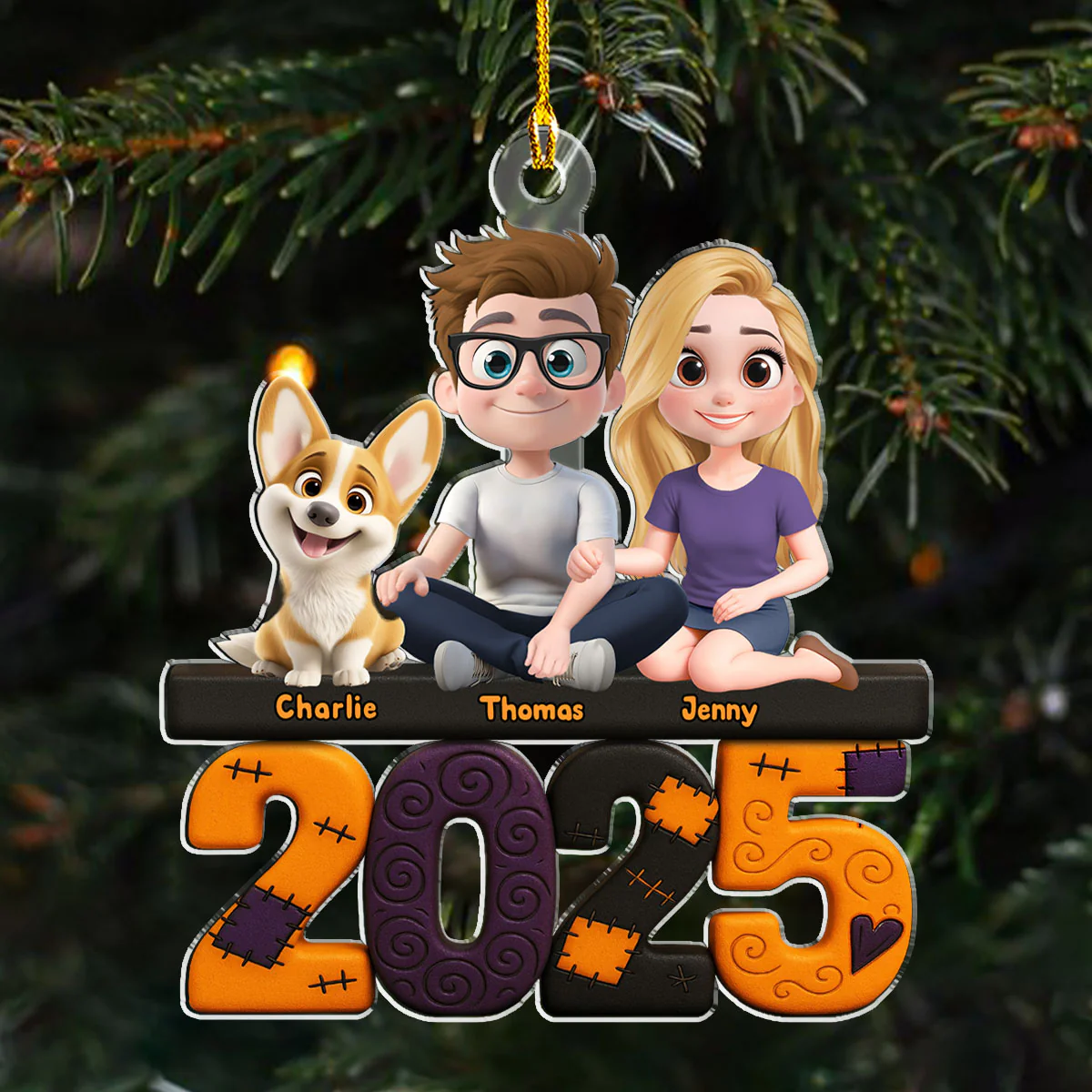 We And Our Dog Creepy - Personalized Custom Acrylic Ornament - Image 4
