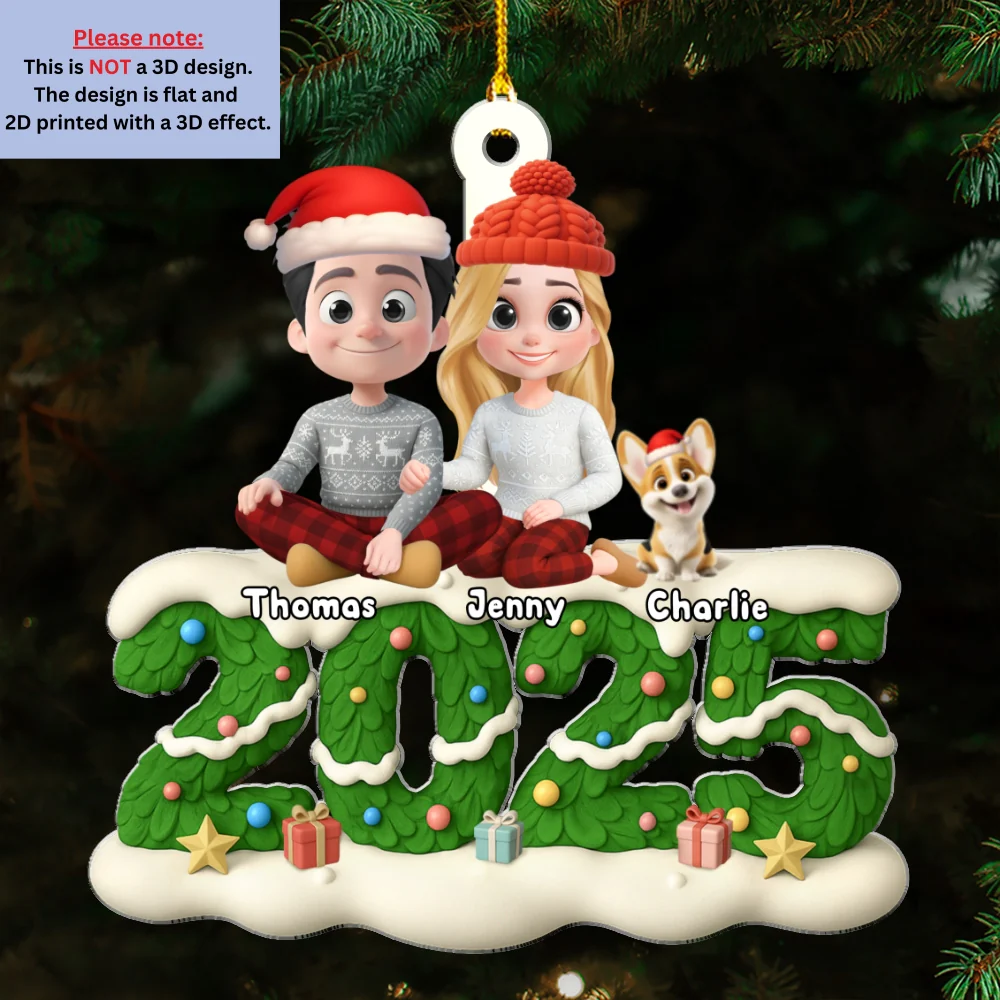 We And Our Dog Green - Personalized Custom Acrylic Ornament - Image 6