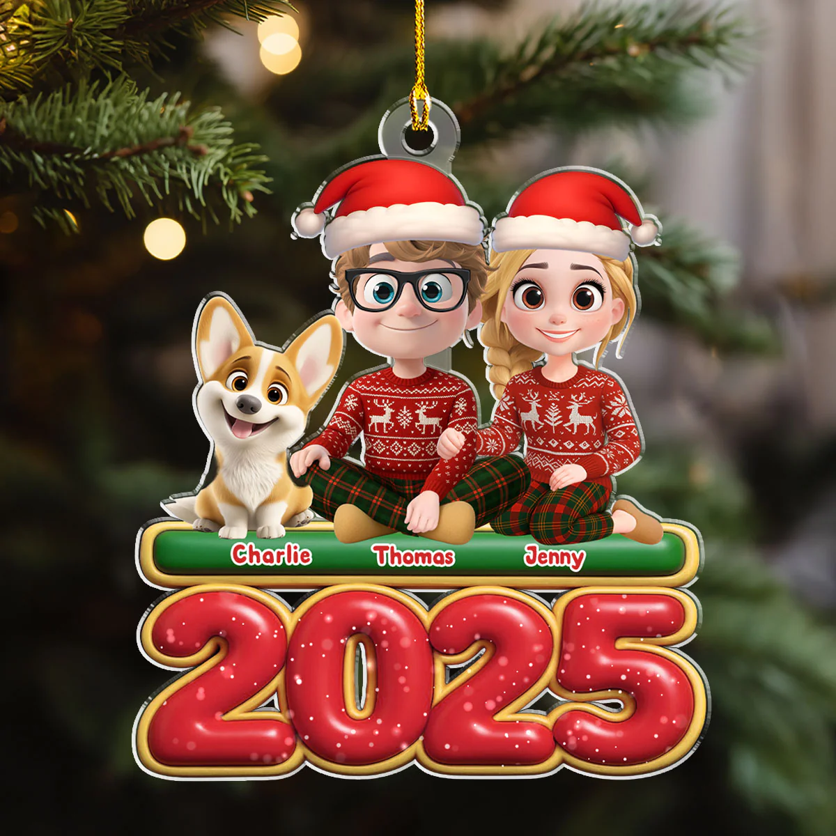 We And Our Dog - Personalized Custom Acrylic Ornament