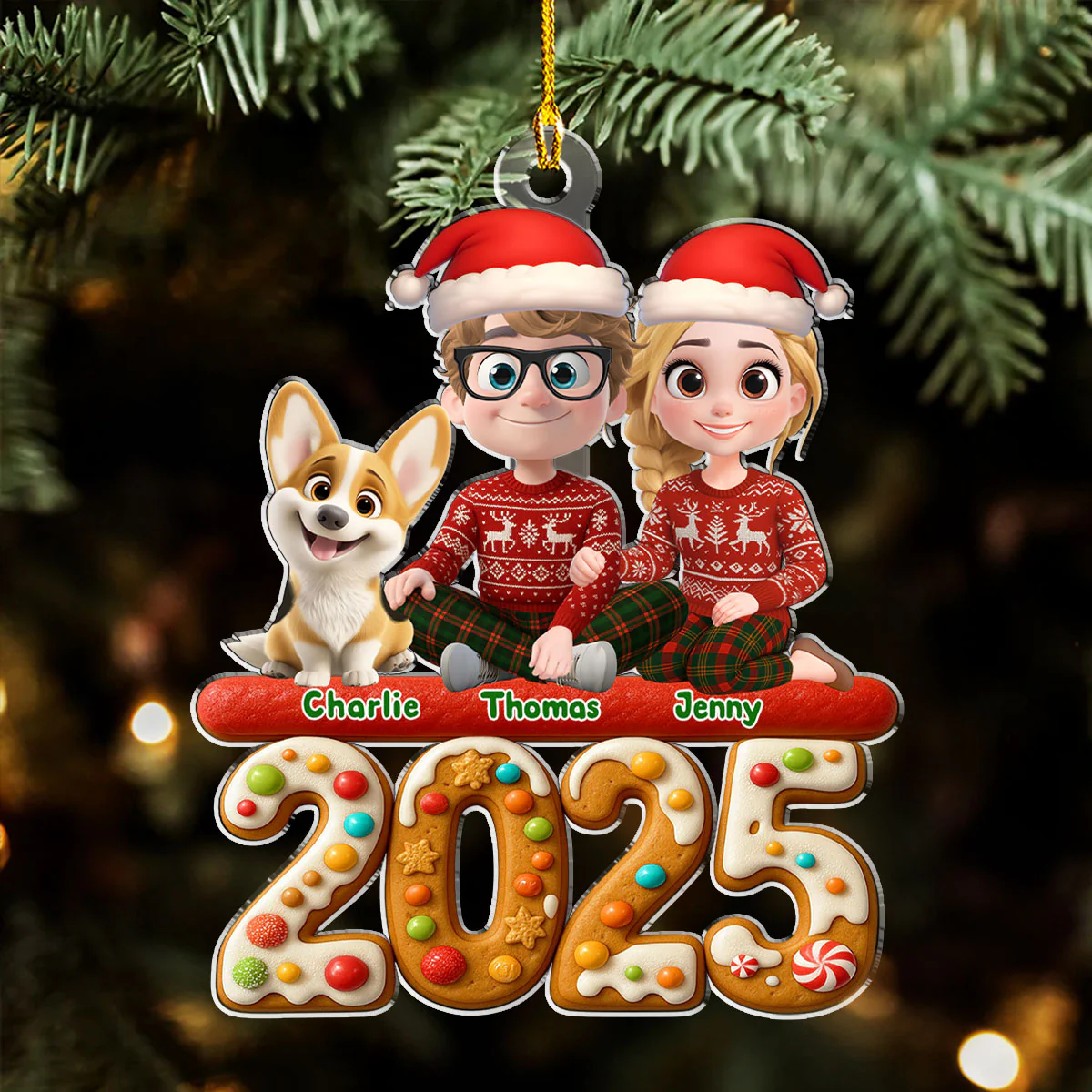 We And Our Dog Version 3 - Personalized Custom Acrylic Ornament - Image 4