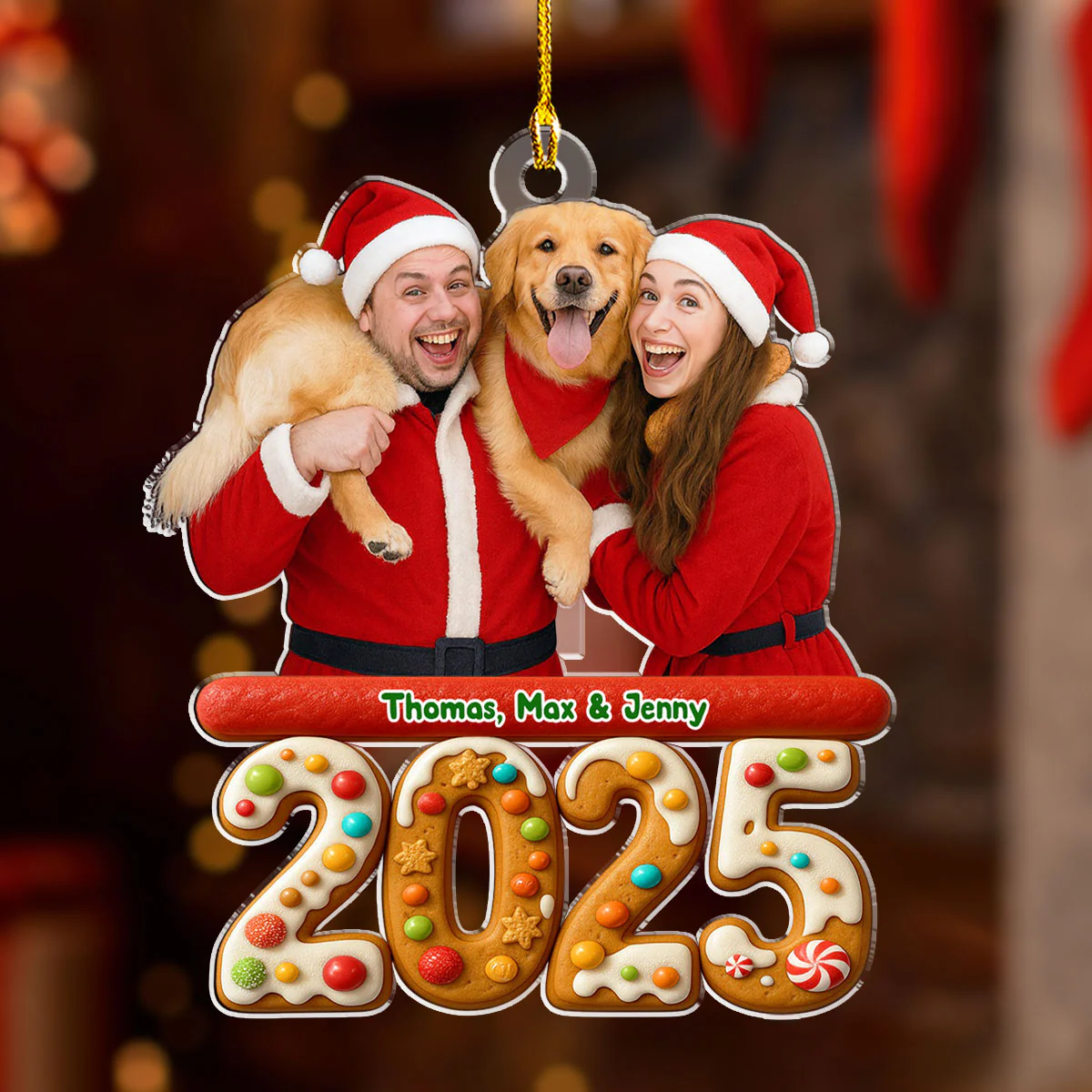 We And Our Dog Version 3 Photo - Personalized Custom Acrylic Ornament - Image 4