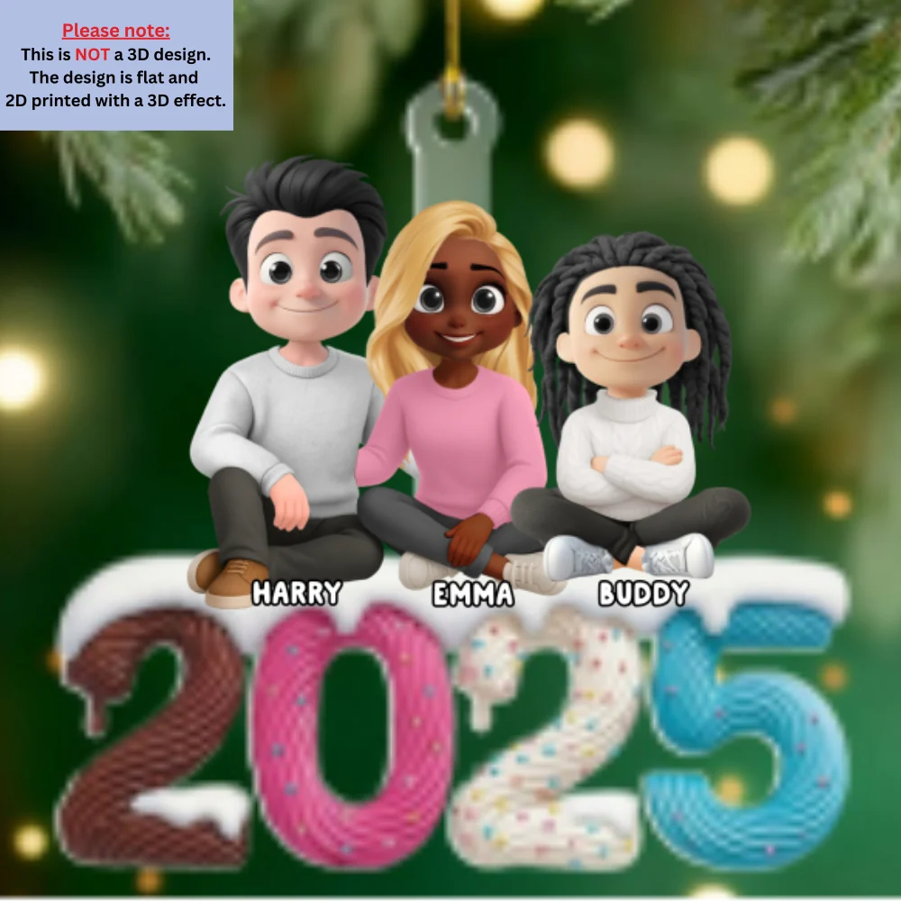 We And Our Kids Cream - Personalized Custom Acrylic Ornament - Image 6