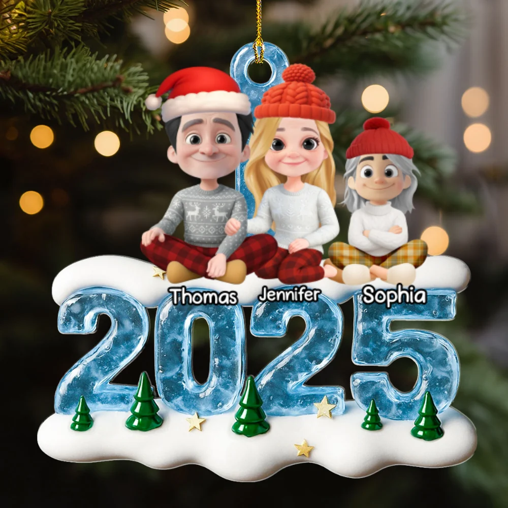 We And Our Kids Ice - Personalized Custom Acrylic Ornament - Image 6