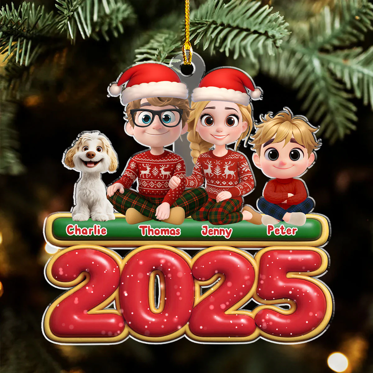 We And Our Kids - Personalized Custom Acrylic Ornament - Image 2