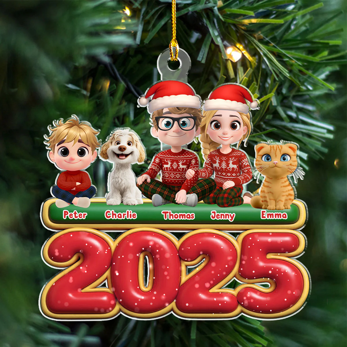 We And Our Kids Pet Version - Personalized Custom Acrylic Ornament - Image 5
