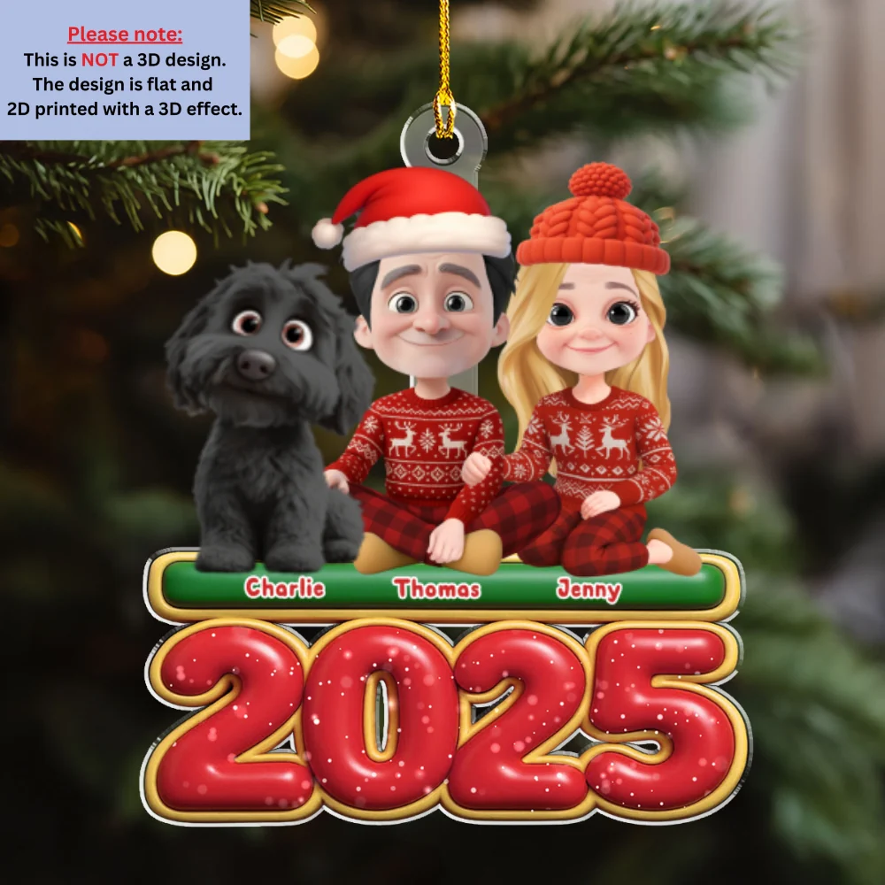We And Our Pet - Personalized Custom Acrylic Ornament - Image 6