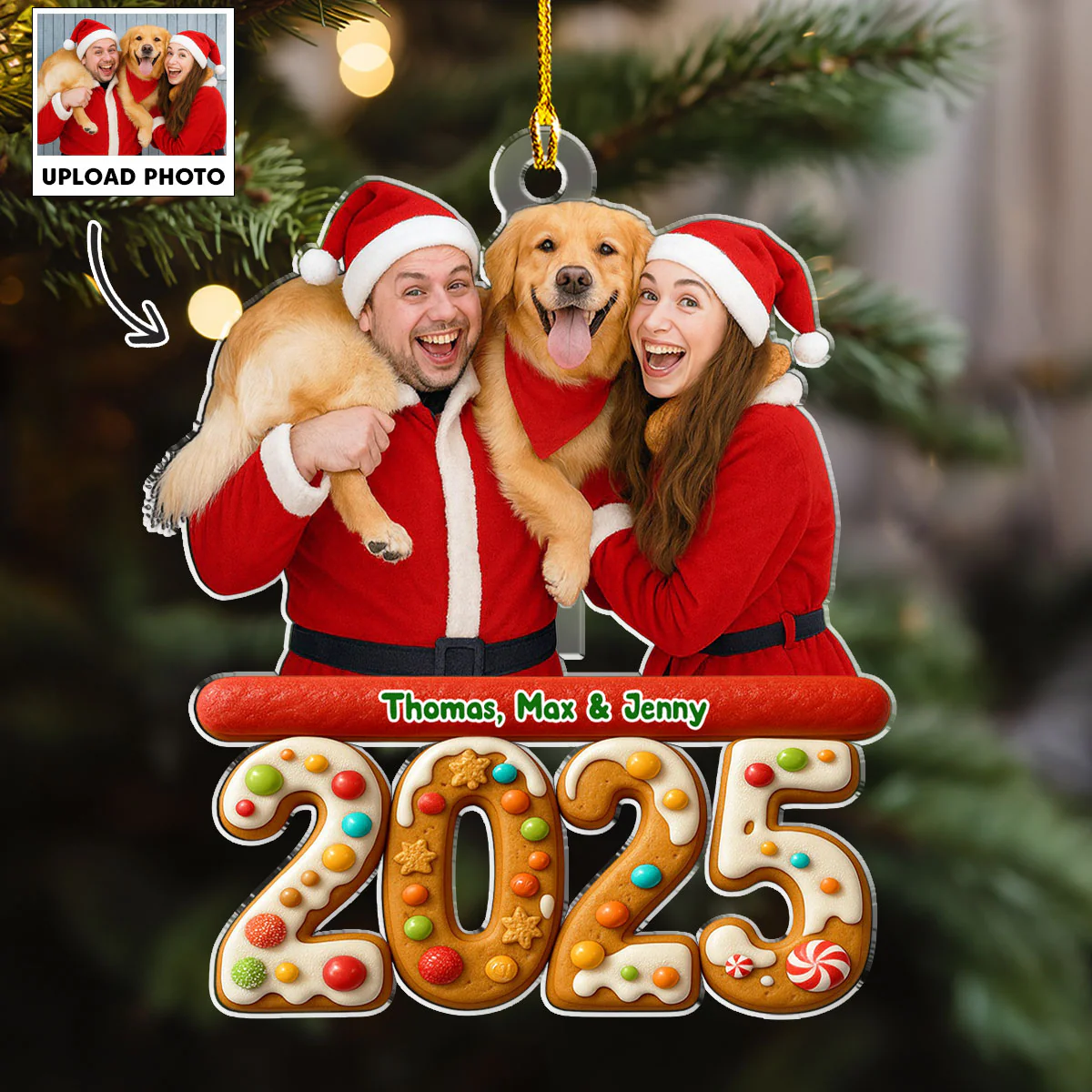 We And Our Pet Version 3 Photo - Personalized Custom Acrylic Ornament - Image 3