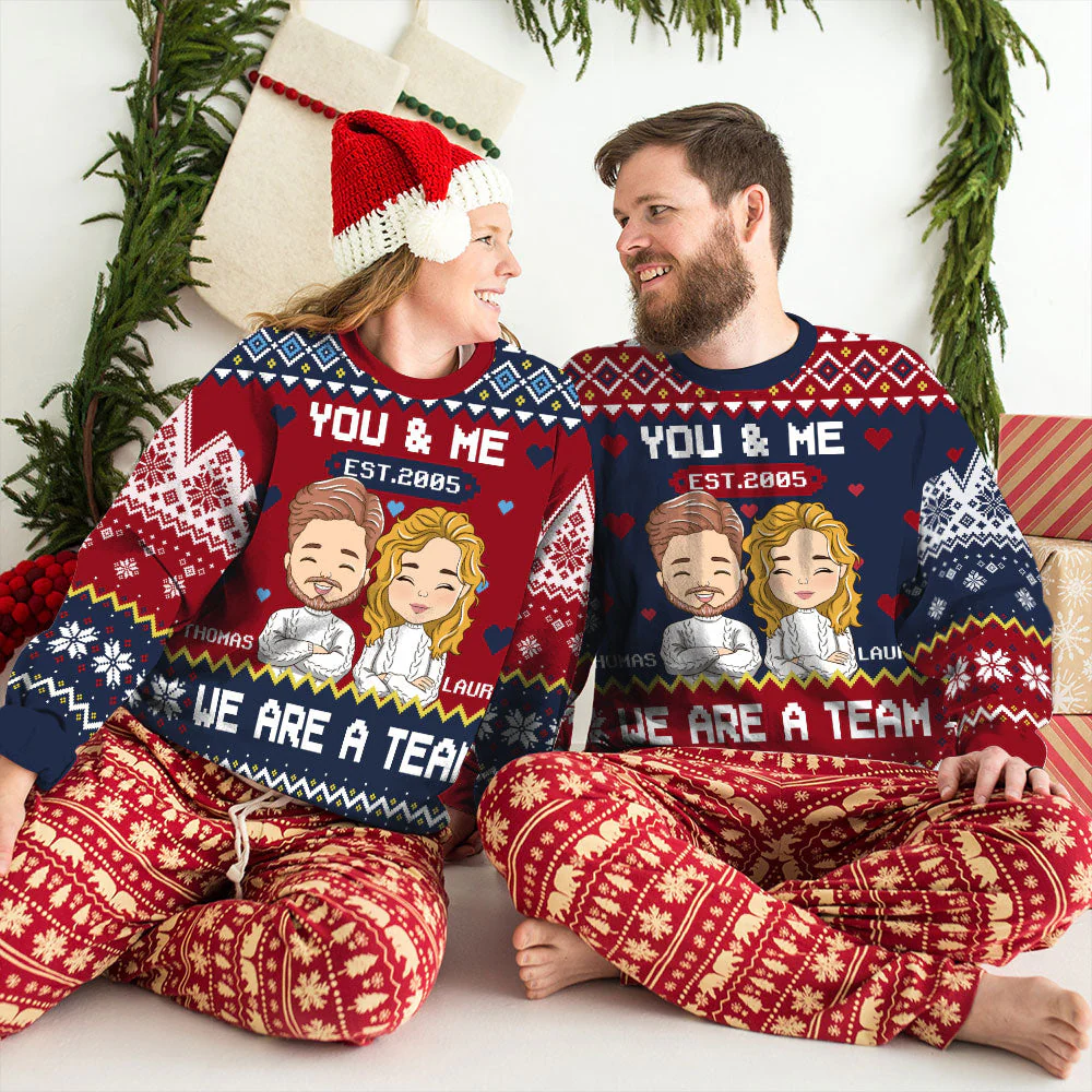 We Are A Team - Personalized Custom All-Over-Print Sweatshirt - Image 2