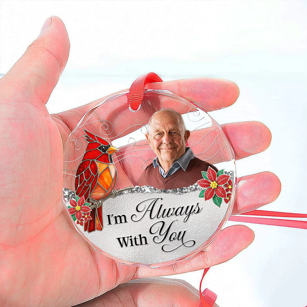 We Are Always With You - Personalized Custom Glass Ornament - Image 5