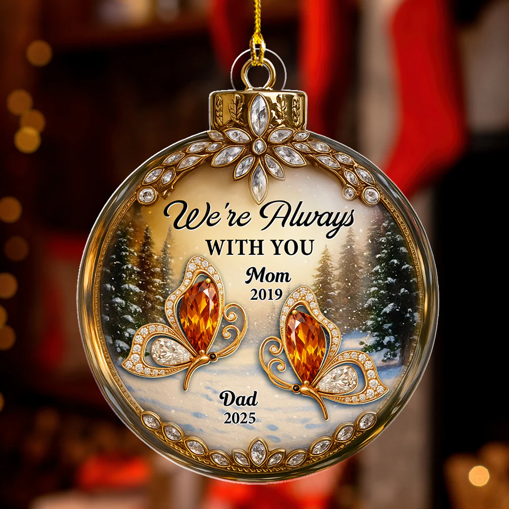 We Are Always With You Version 2 - Personalized Custom Acrylic Ornament - Image 2