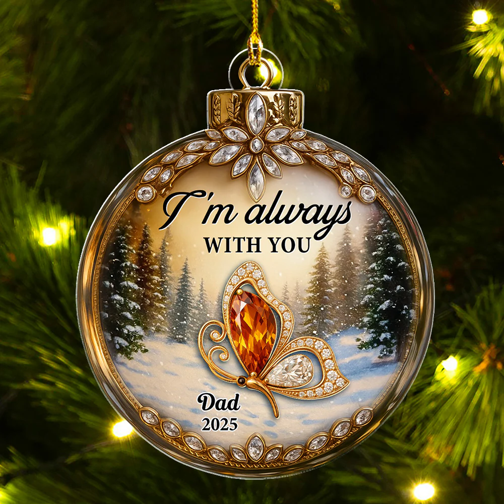 We Are Always With You Version 2 - Personalized Custom Acrylic Ornament - Image 3