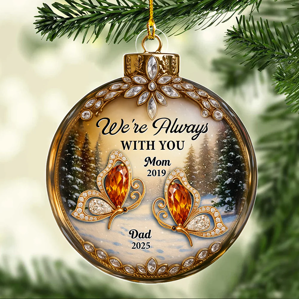 We Are Always With You Version 2 - Personalized Custom Acrylic Ornament - Image 4