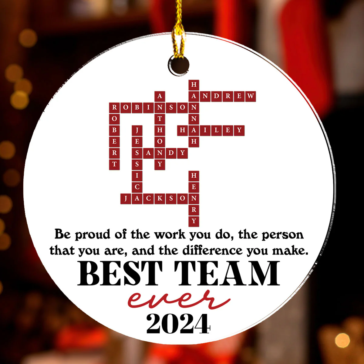 We Are Best Team Ever - Personalized Custom Acrylic Ornament - Image 2