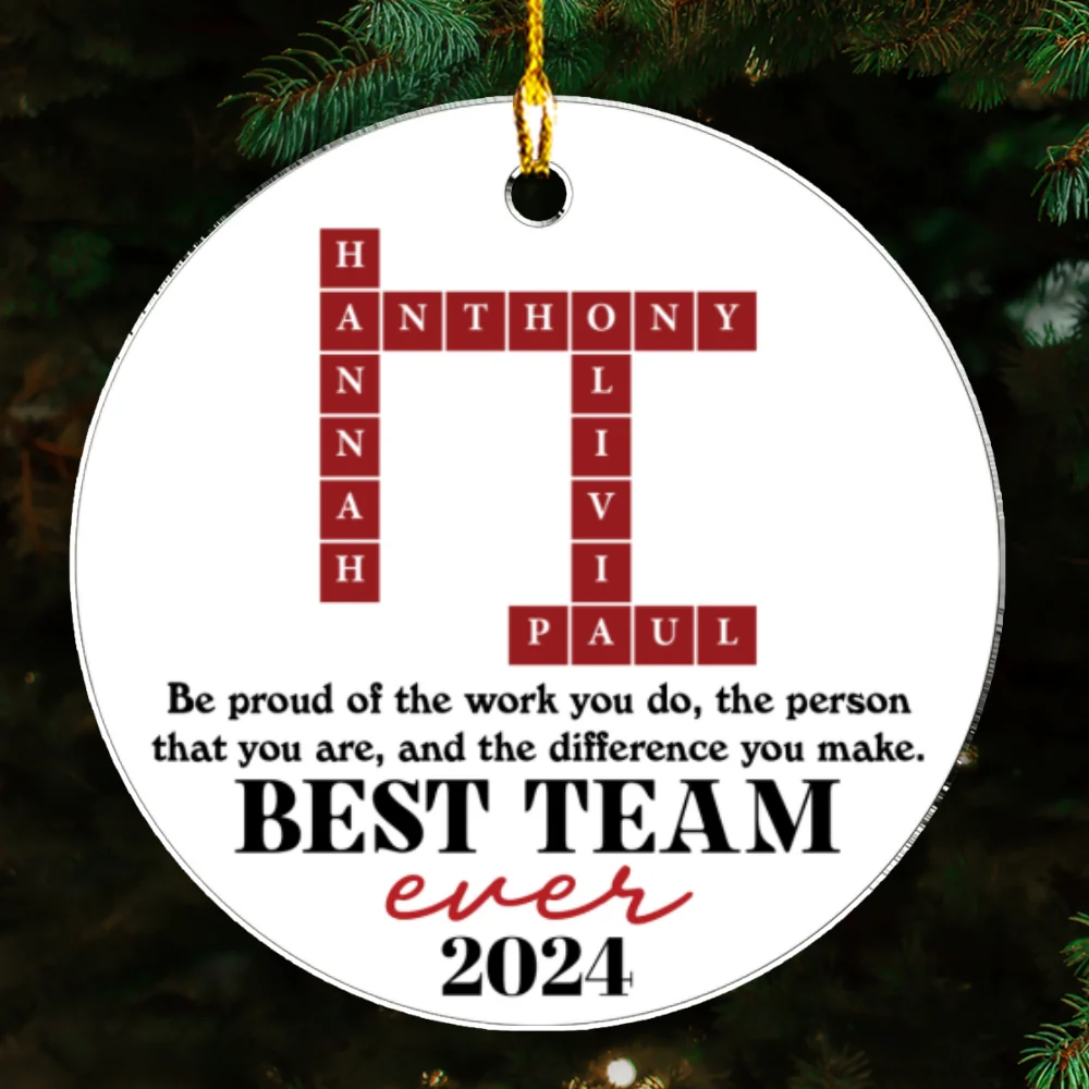 We Are Best Team Ever - Personalized Custom Acrylic Ornament - Image 5