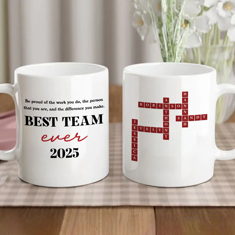 We Are Best Team Ever - Personalized Custom Coffee Mug - Image 2