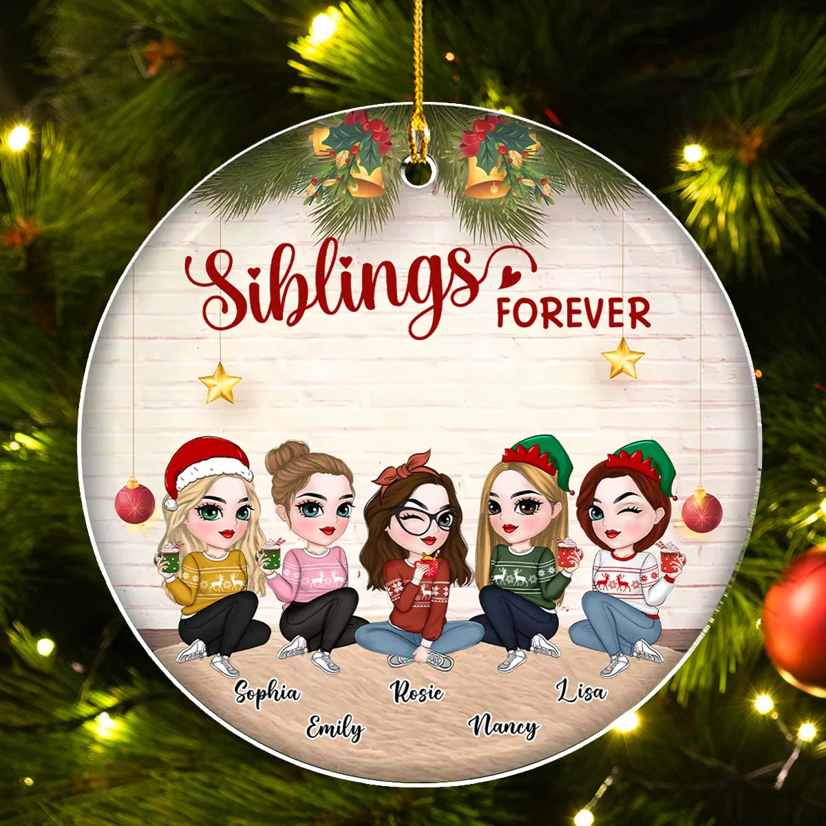We Are Besties Forever And Always - Personalized Custom Acrylic Ornament - Image 5