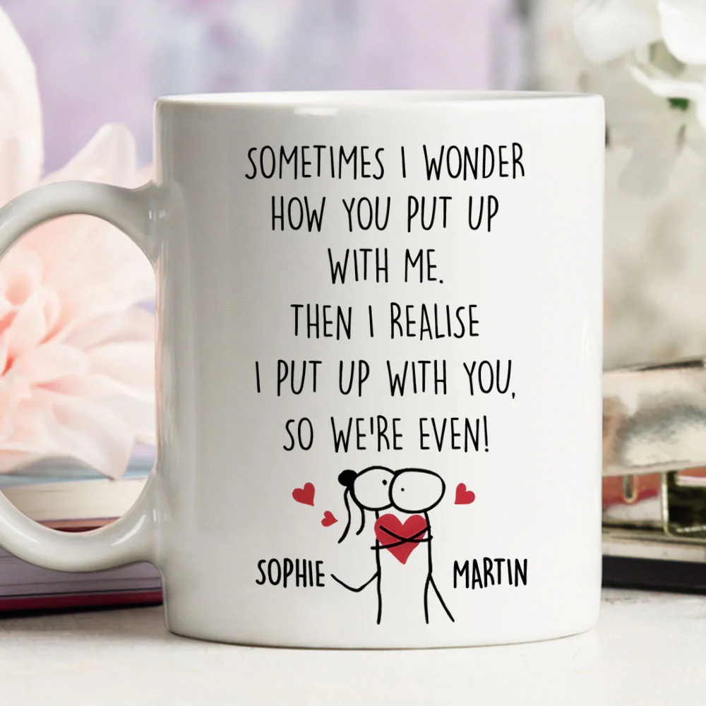 We Are Even - Personalized Custom Coffee Mug - Image 4