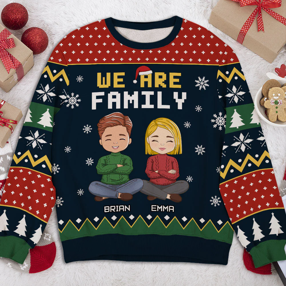 We Are Family - Personalized Custom All-Over-Print Sweatshirt - Image 2