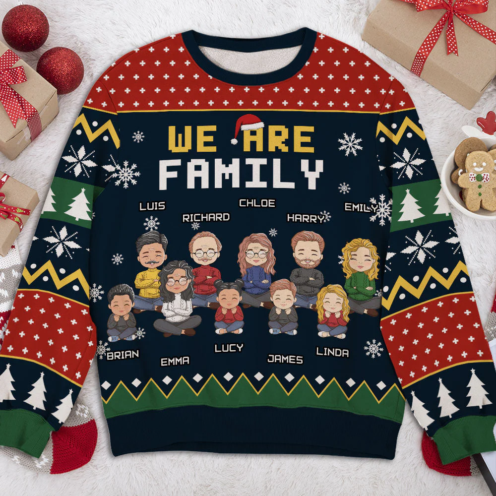 We Are Family - Personalized Custom All-Over-Print Sweatshirt - Image 4