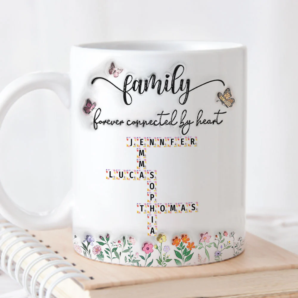 We Are Forever Connected at Heart - Personalized Custom 3D Inflated Effect Mug - Image 3
