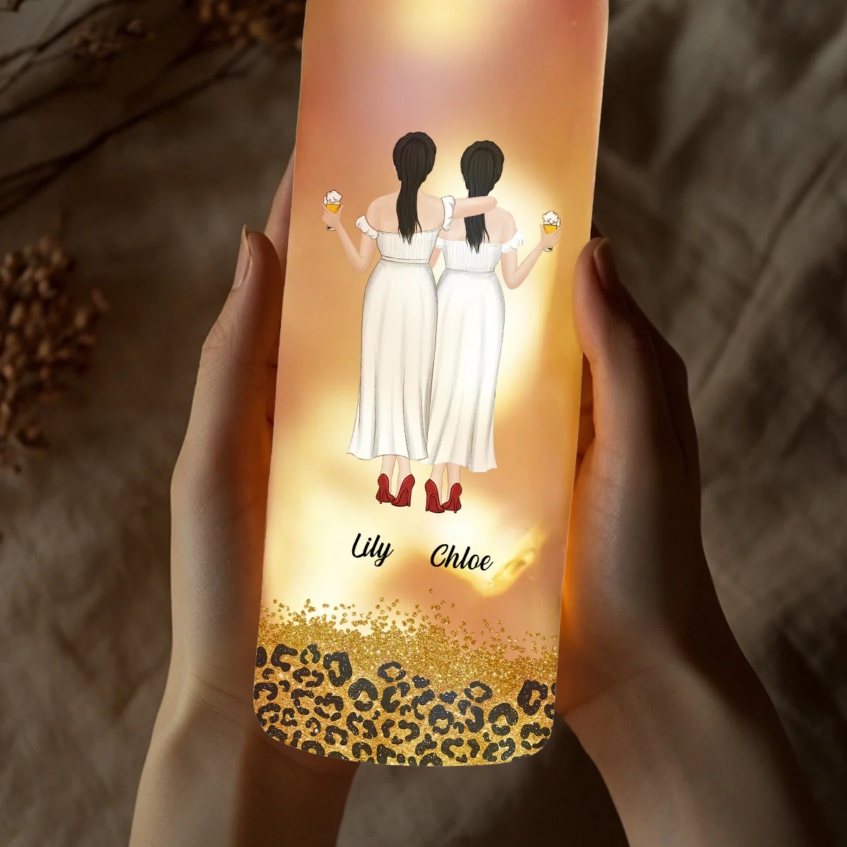 We Are Friends Until We Die - Personalized Custom Bottle Lamp - Image 3