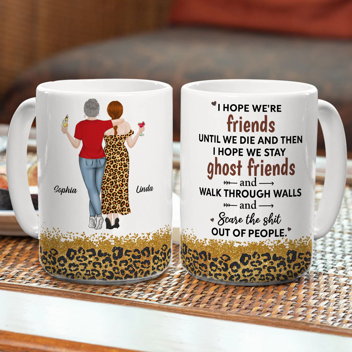 We Are Friends Until We Die - Personalized Custom Coffee Mug - Image 4