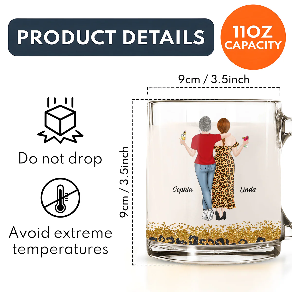 We Are Friends Until We Die - Personalized Custom Glass Mug - Image 5