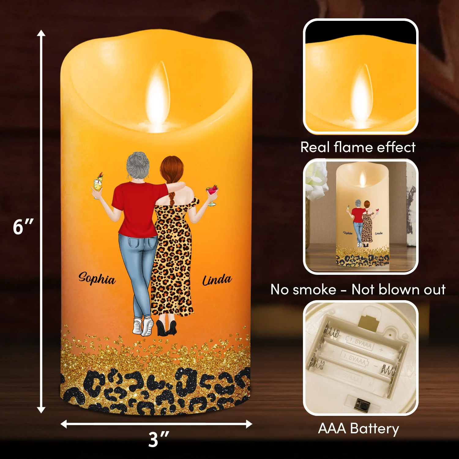 We Are Friends Until We Die - Personalized Custom LED Candle - Image 6