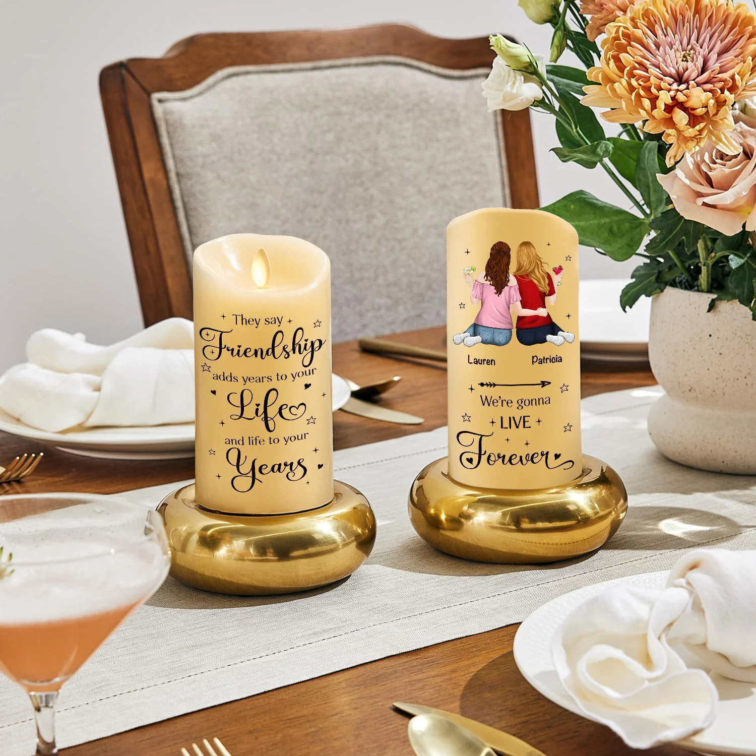 We Are Going To Live Forever - Personalized Custom LED Candle - Image 4