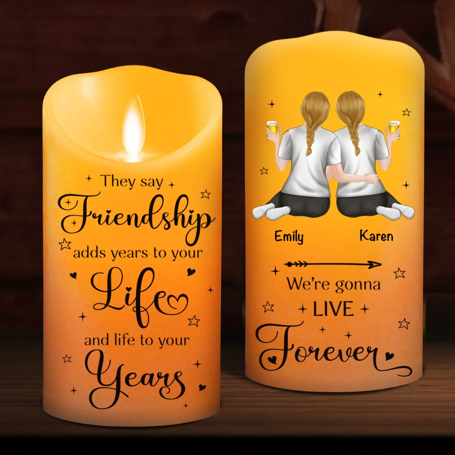 We Are Going To Live Forever - Personalized Custom LED Candle - Image 7