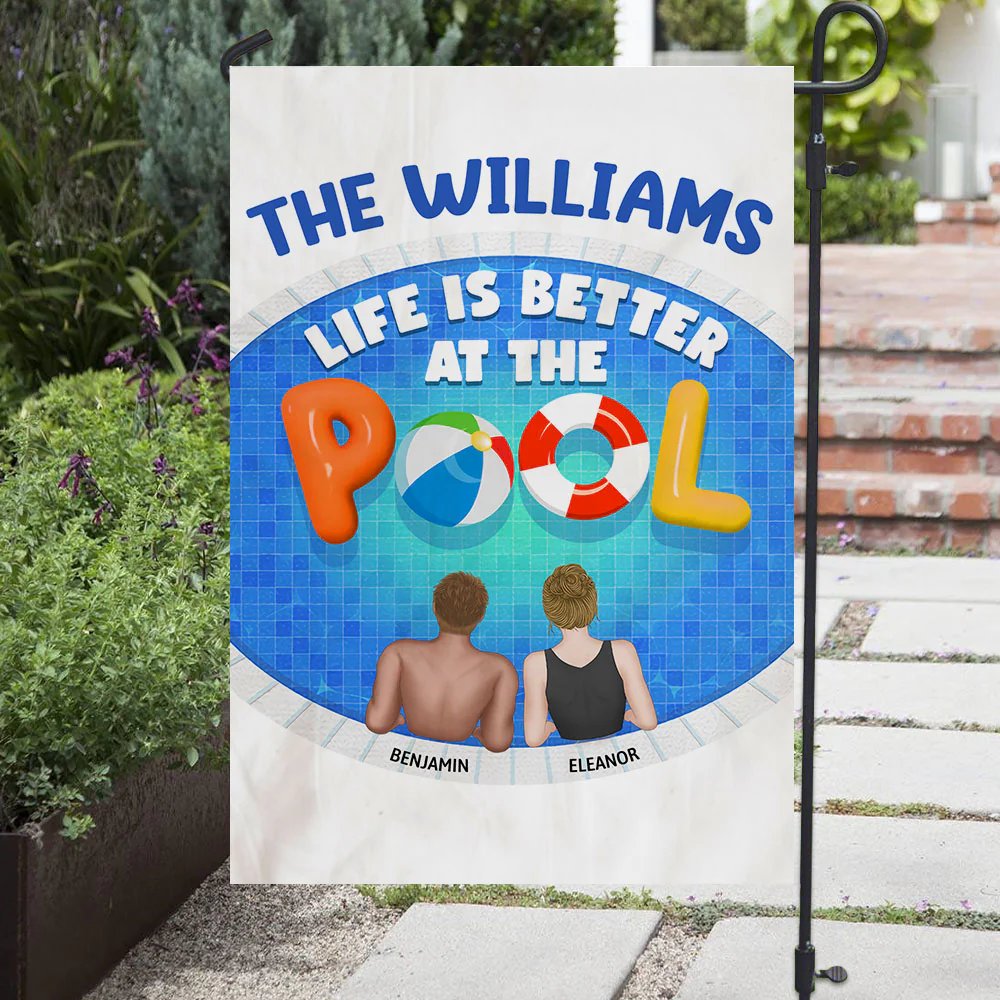 We Are In The Pool - Personalized Custom Flag - Image 3
