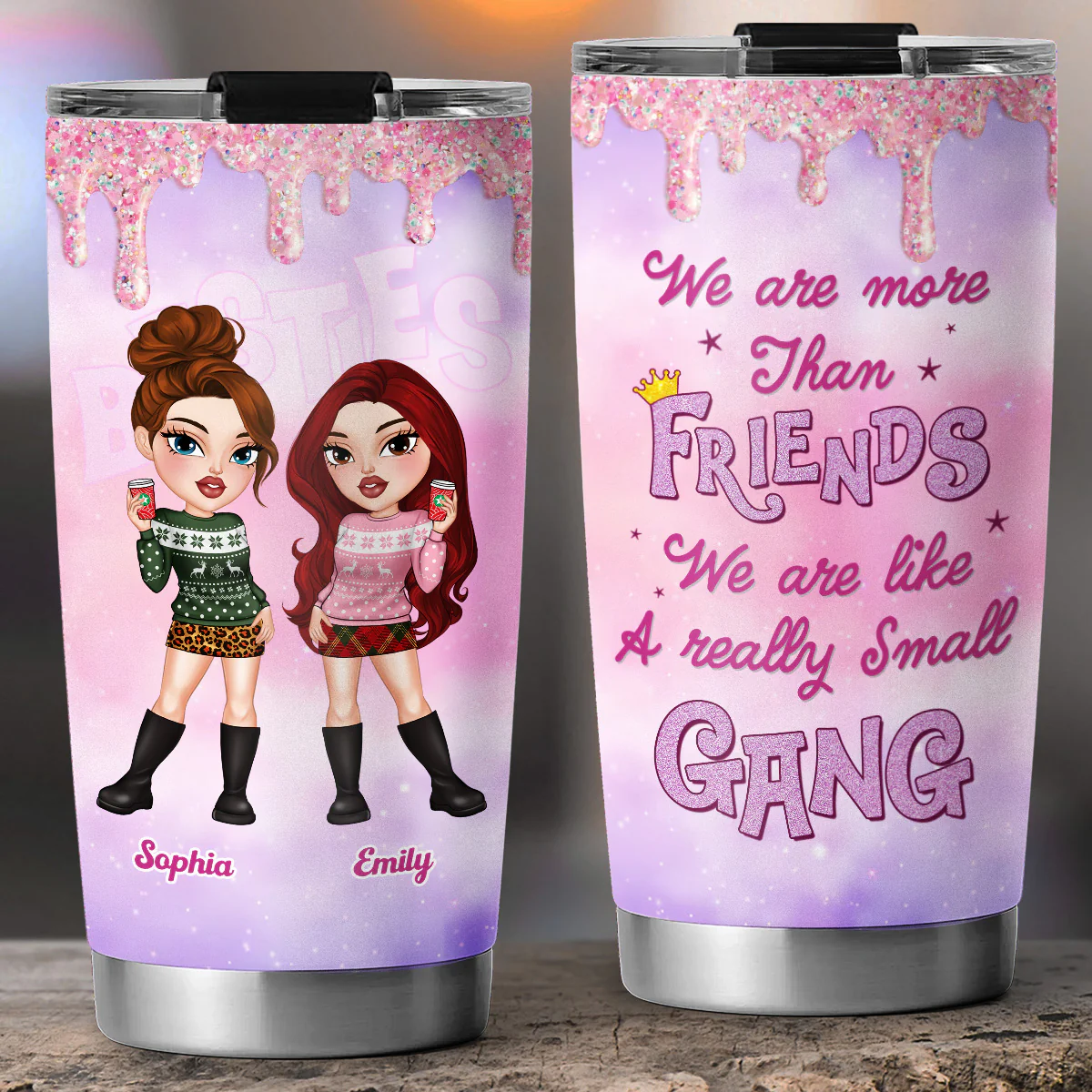 We Are Like A Really Small Gang - Personalized Custom Tumbler - Image 5