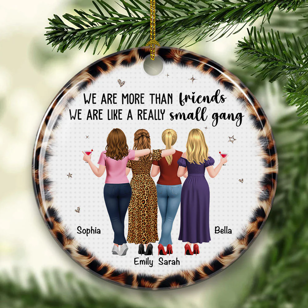 We Are More Than Friends - Personalized Custom Ceramic Ornament - Image 2