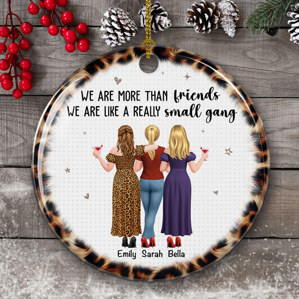 We Are More Than Friends - Personalized Custom Ceramic Ornament - Image 3